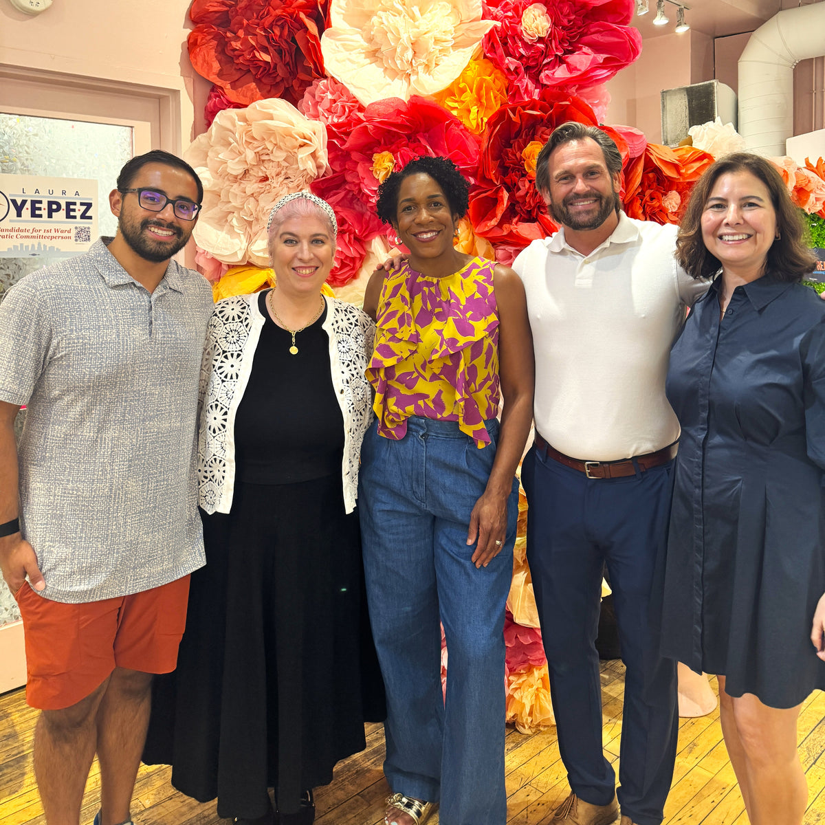 Lt. Governor Juliana Stratton with Amanda and local business owners at Mojo Spa