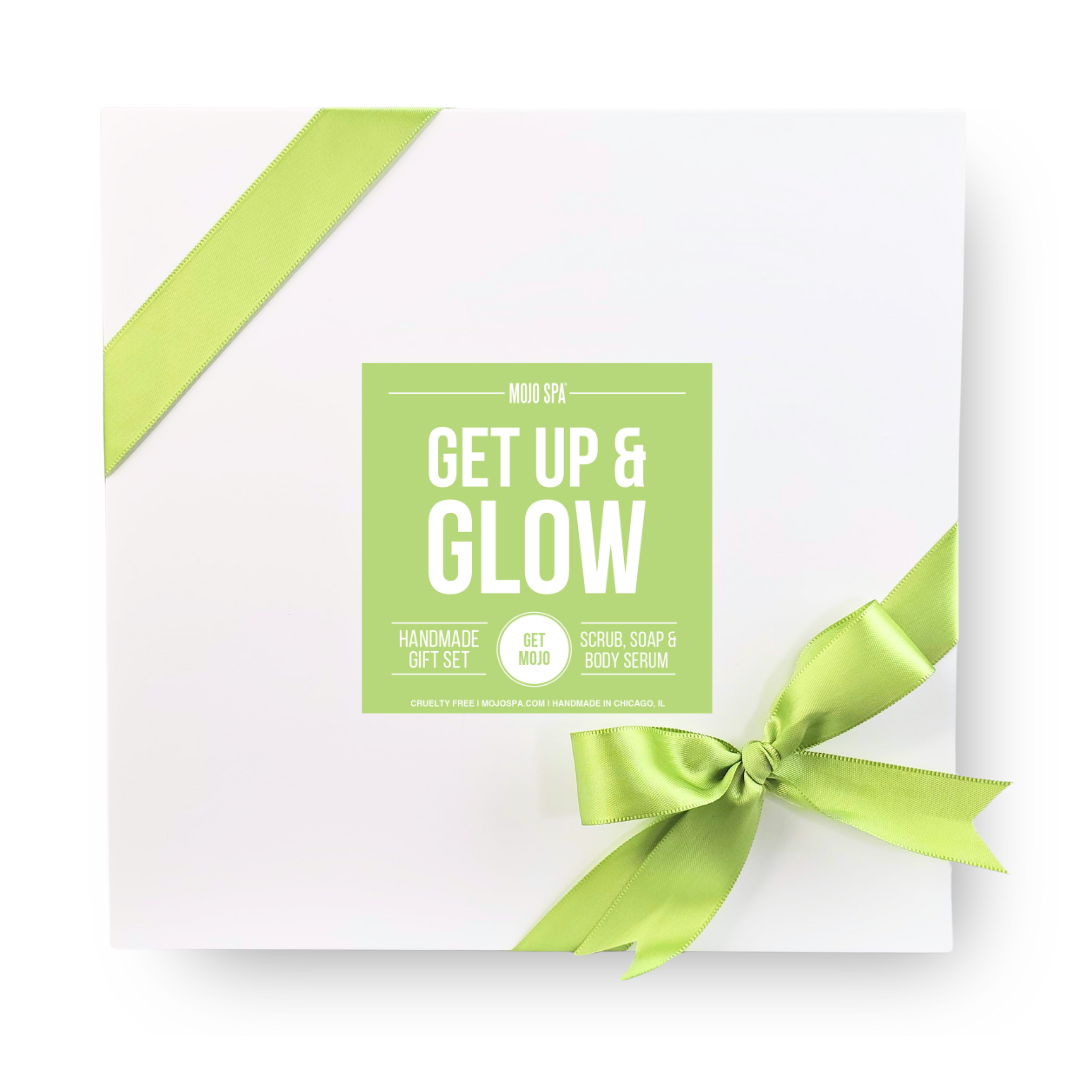 Get Up & Glow Scrub, Body Serum & Soap Gift Set