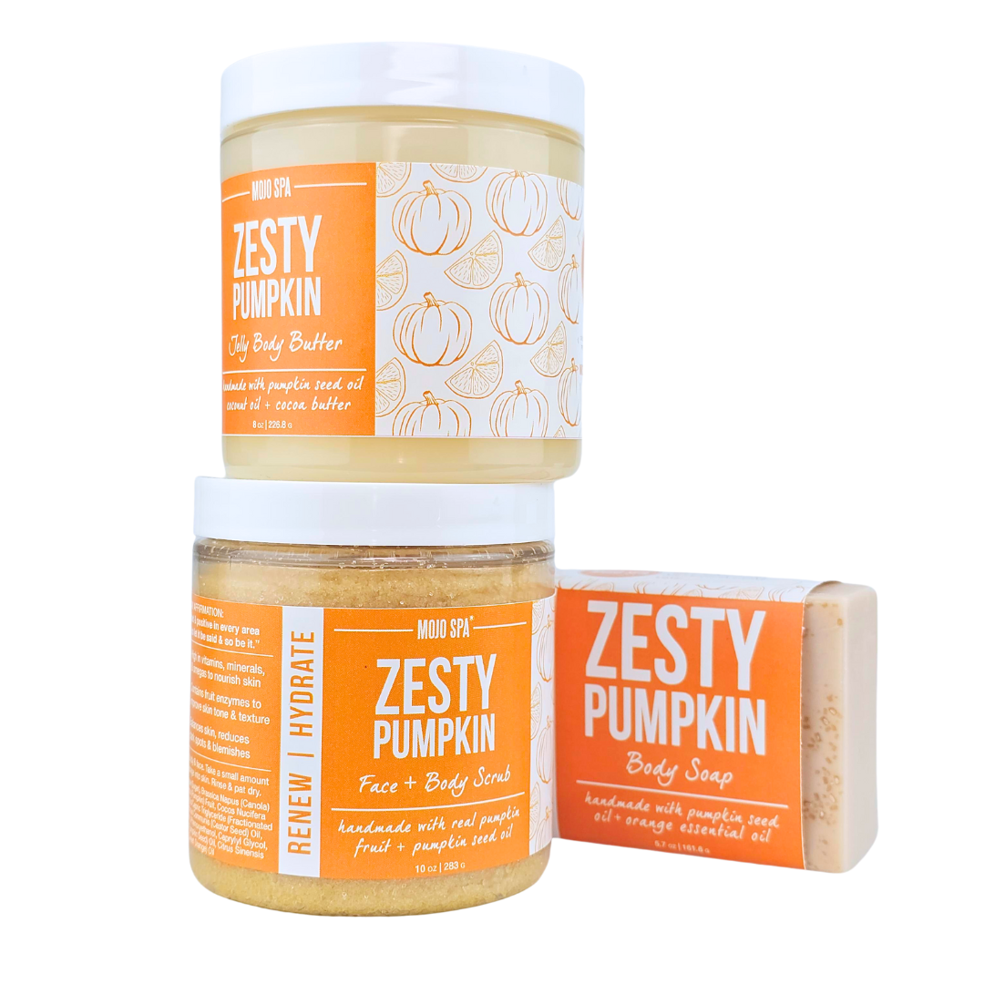 Zesty Pumpkin Scrub, Body Butter & Soap Gift Set