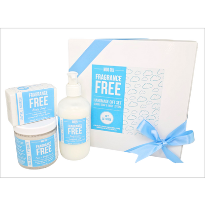 Fragrance Free Scrub, Lotion &amp; Soap Gift Set