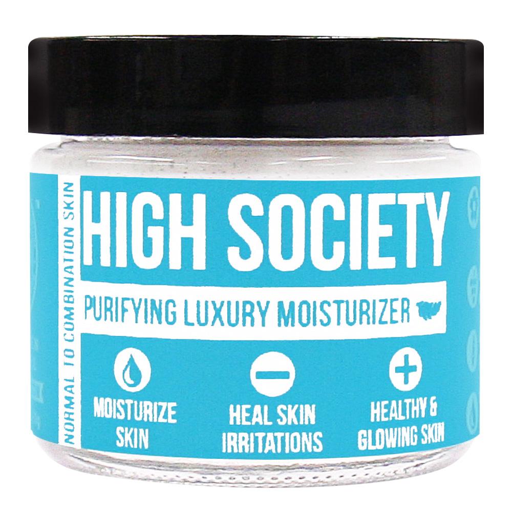 A second label version of the jar, with three icons beneath the product name
