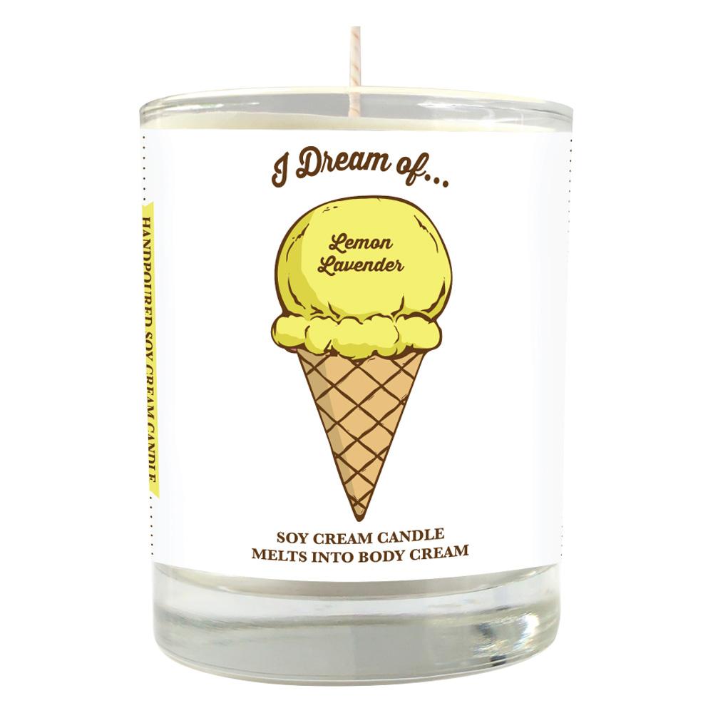 Lemon Lavender Ice Cream Soy Massage Candle Product