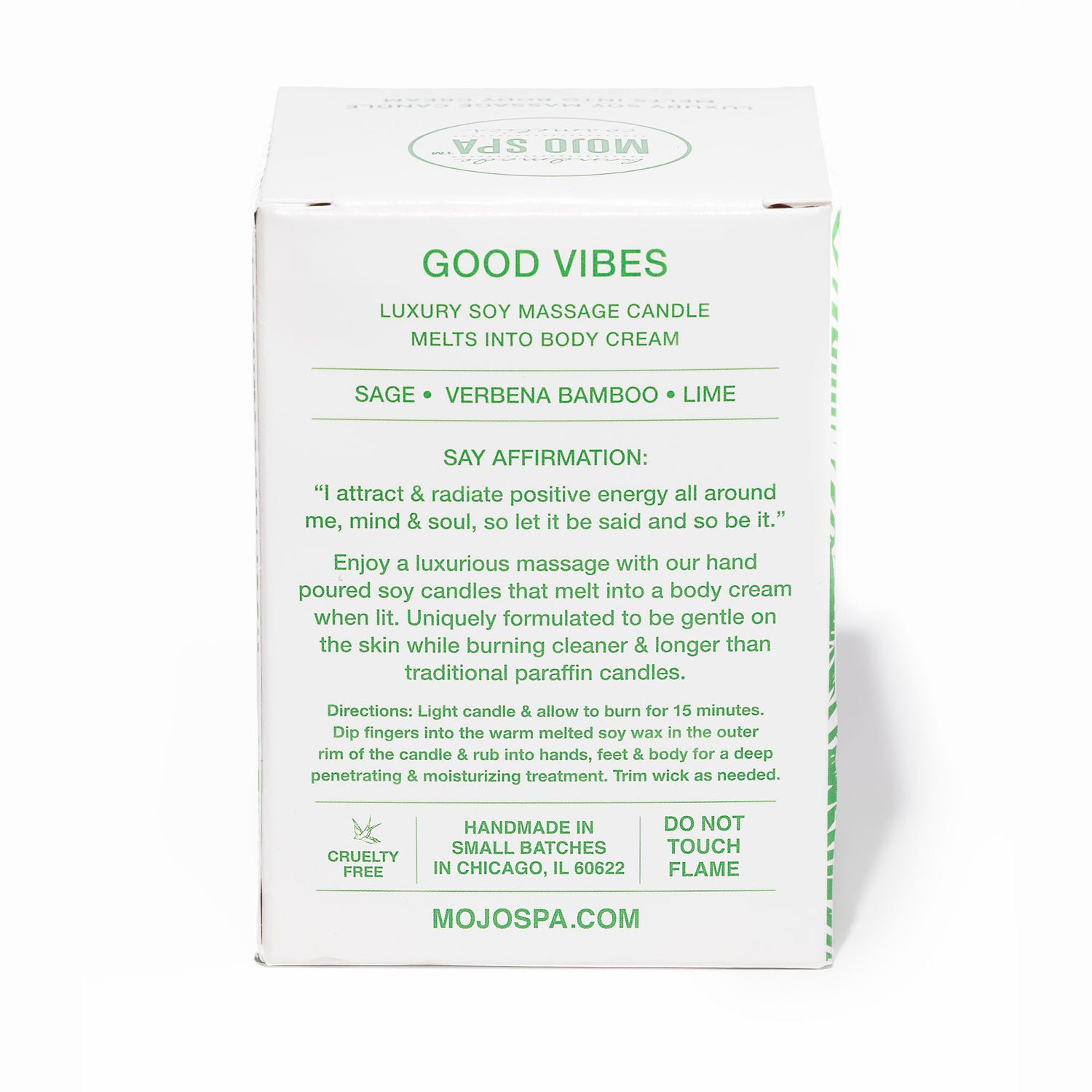 Good Vibes Soy Massage Candle
