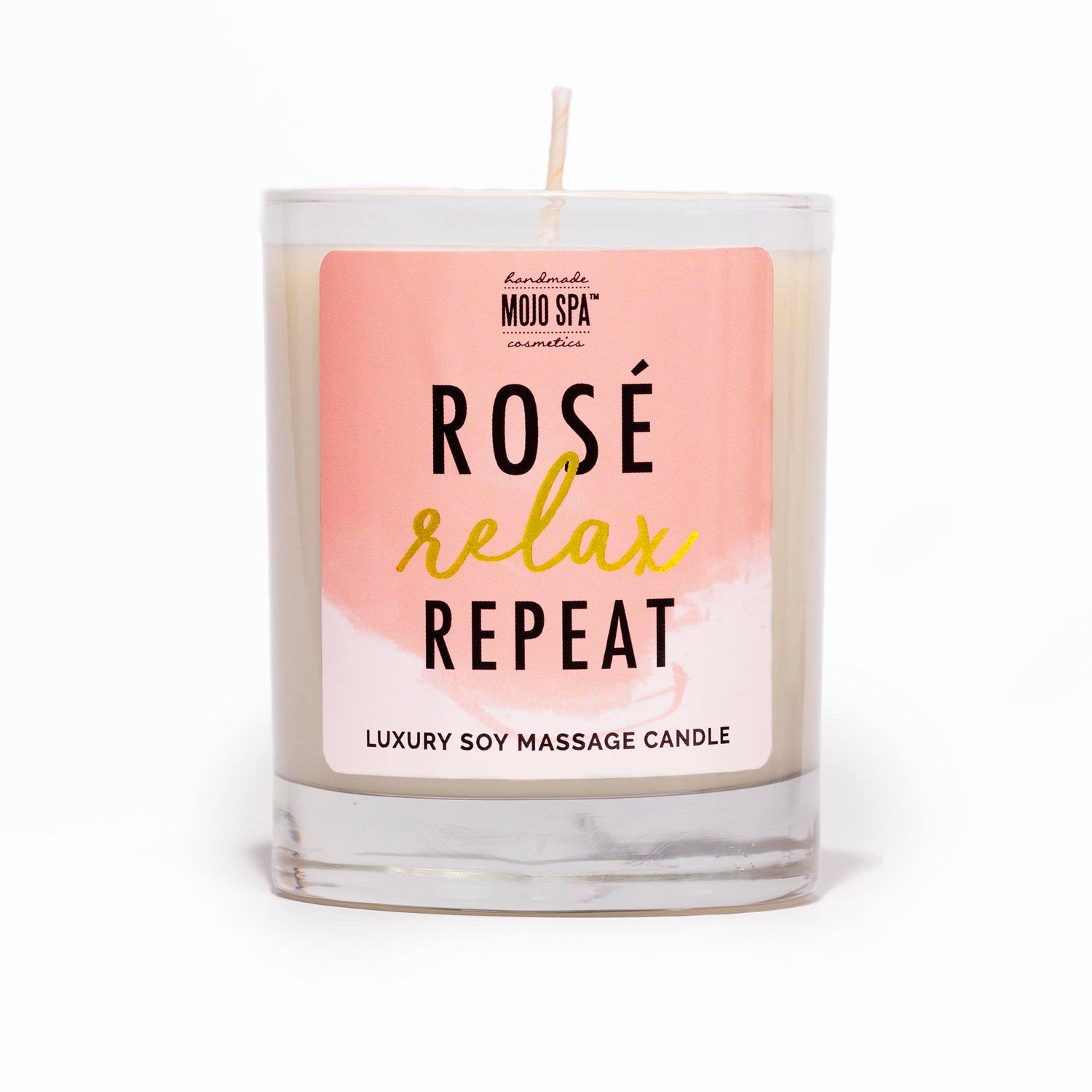 Rosé. Relax. Repeat. Luxury Soy Massage Candle