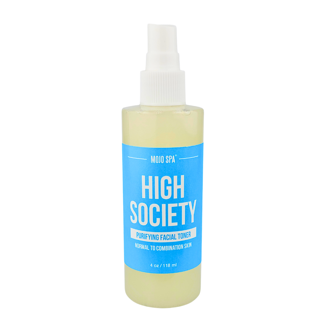 The bottle from the front, pale yellow toner behind a white spray pump