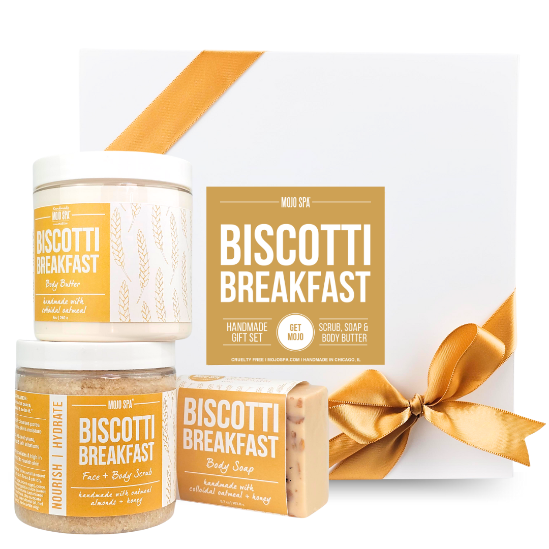 Biscotti Breakfast Scrub, Body Butter & Soap Gift Set