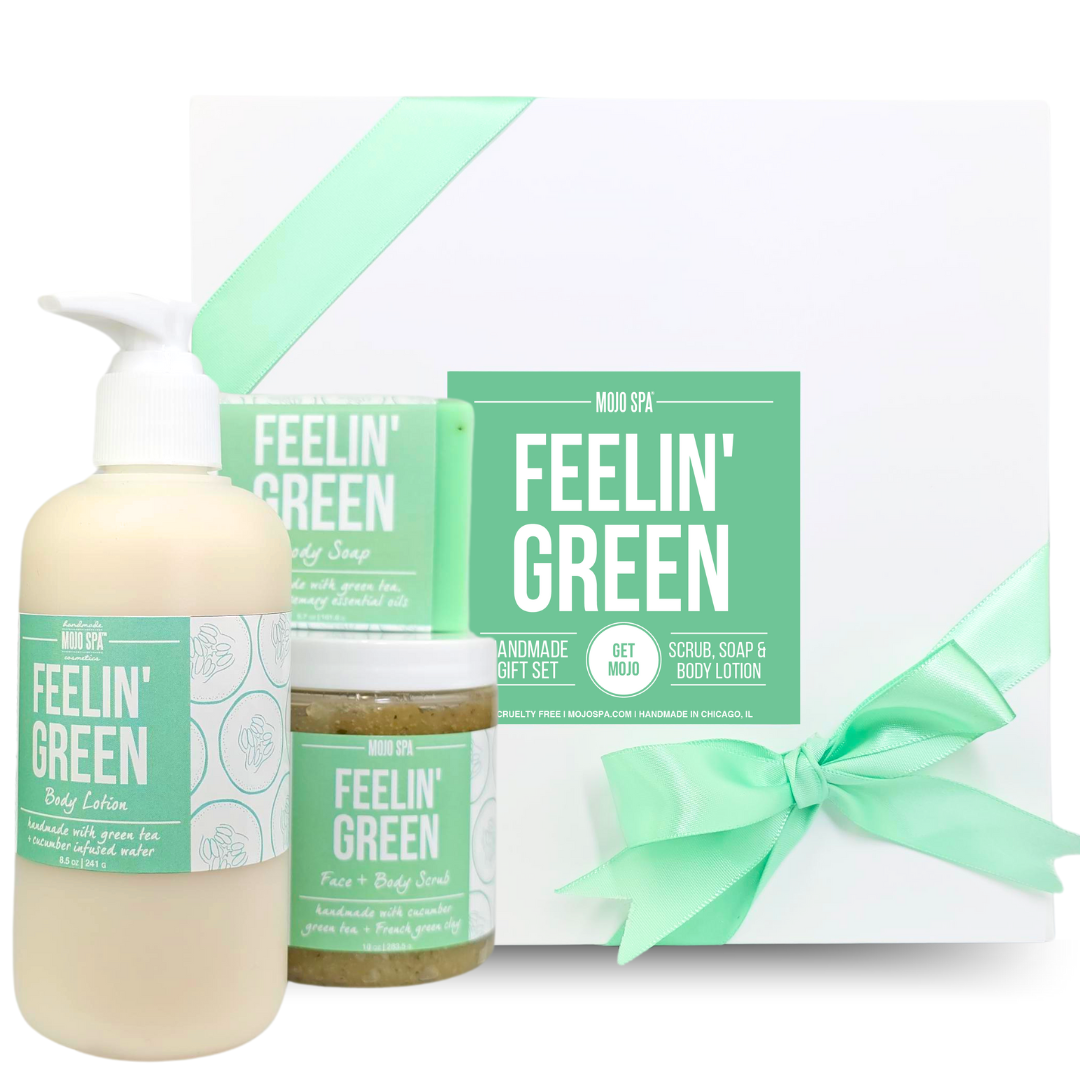 Feelin Green Scrub, Lotion &amp; Soap Gift Set