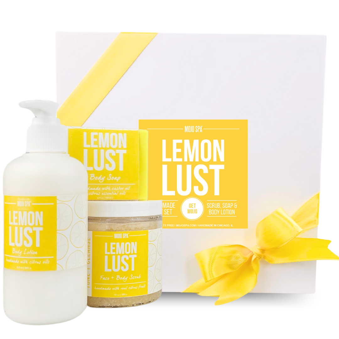 Lemon Lust Scrub, Lotion &amp; Soap Gift Set