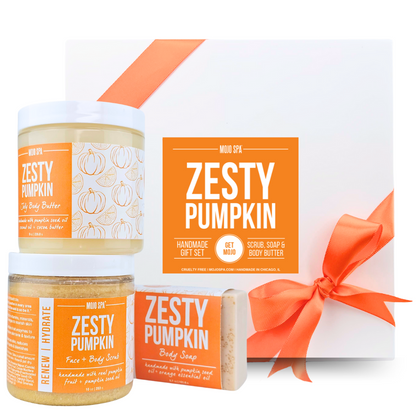 Zesty Pumpkin Scrub, Body Butter &amp; Soap Gift Set