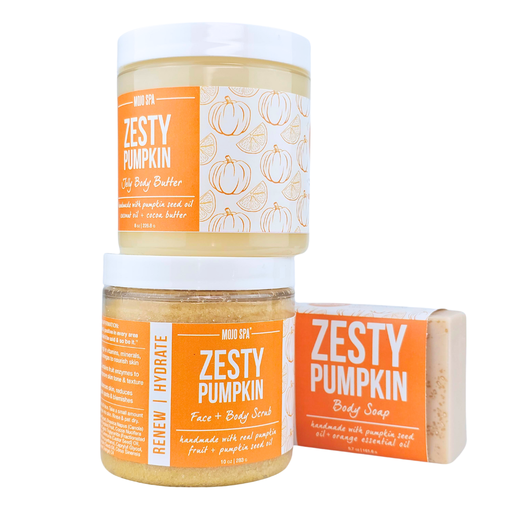 Zesty Pumpkin Scrub, Body Butter &amp; Soap Gift Set