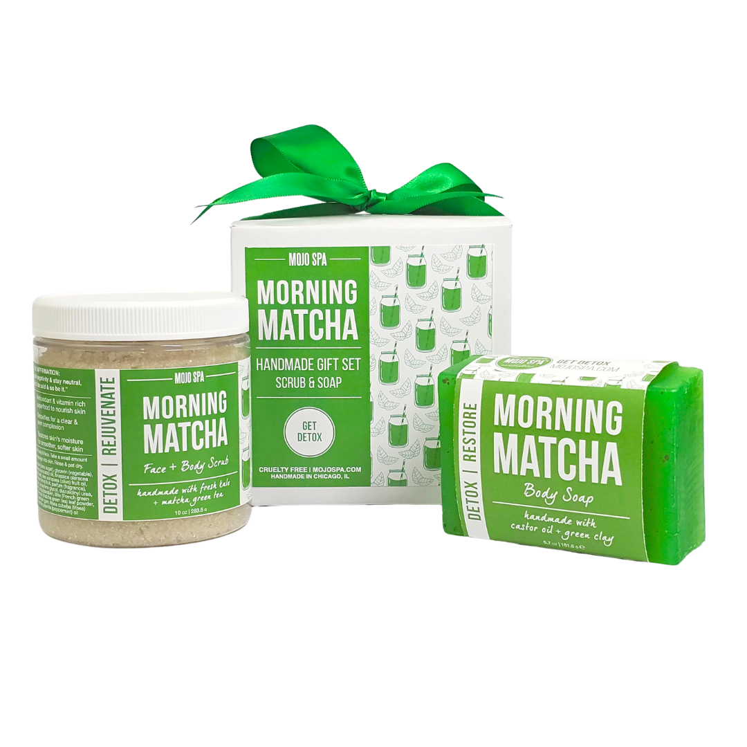 Morning Matcha Scrub &amp; Soap Gift Set