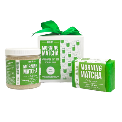 Morning Matcha Scrub &amp; Soap Gift Set