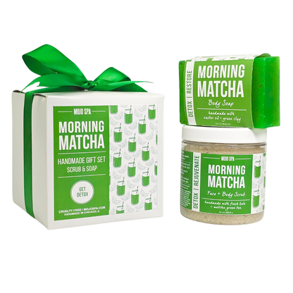 Morning Matcha Scrub &amp; Soap Gift Set