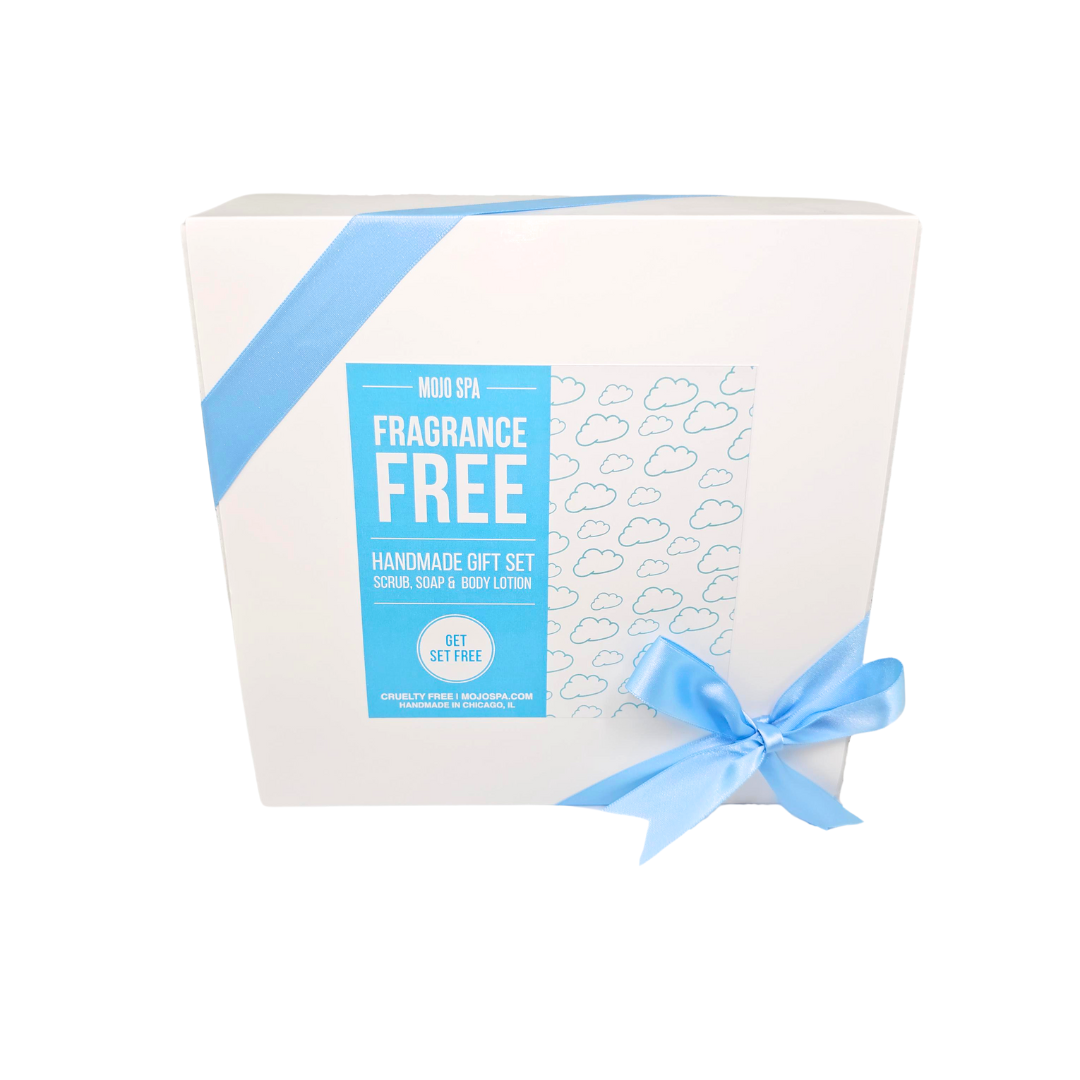 Fragrance Free Scrub, Lotion &amp; Soap Gift Set