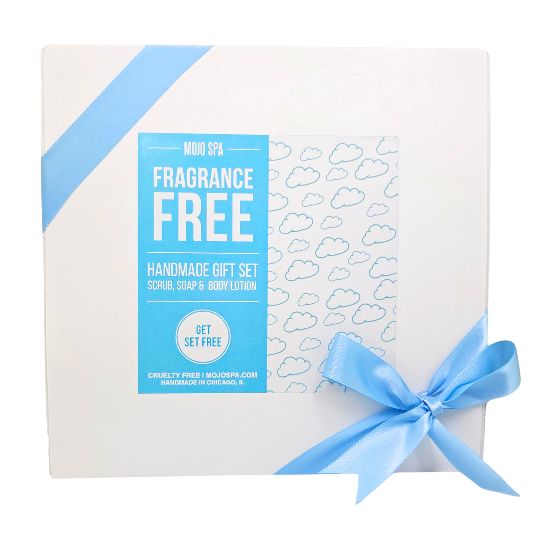 Fragrance Free Scrub, Lotion &amp; Soap Gift Set