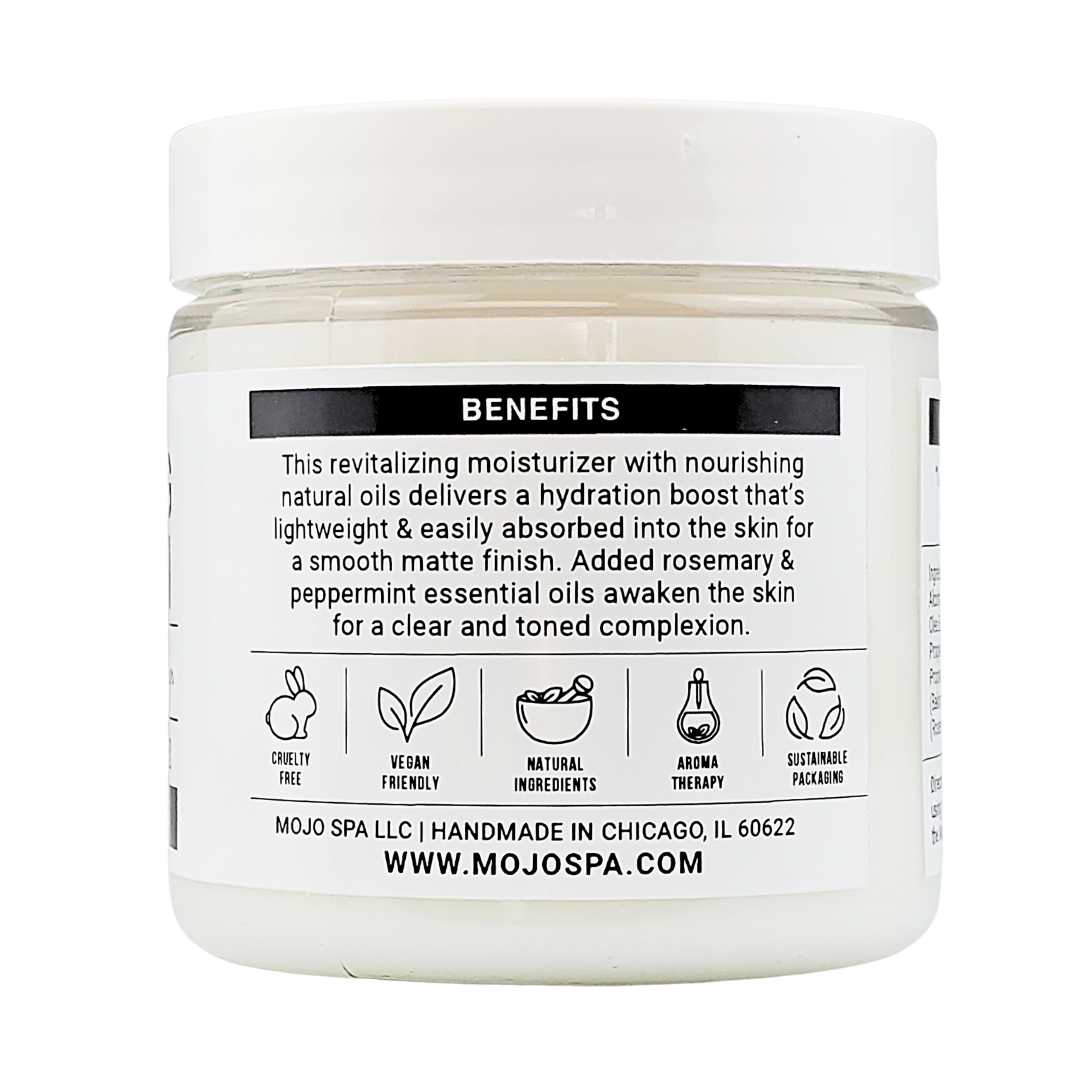 The side of the jar, a Benefits panel above five icons, including cruelty free and vegan friendly