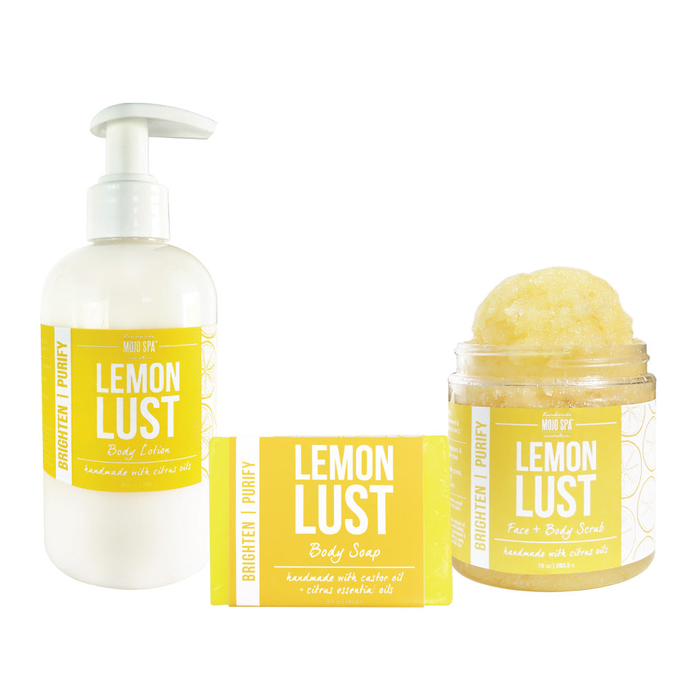 Lemon Lust Scrub, Lotion &amp; Soap Gift Set