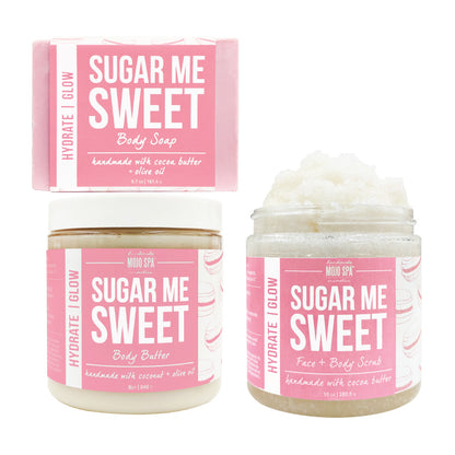 Sugar Me Sweet Scrub, Body Butter &amp; Soap Gift Set