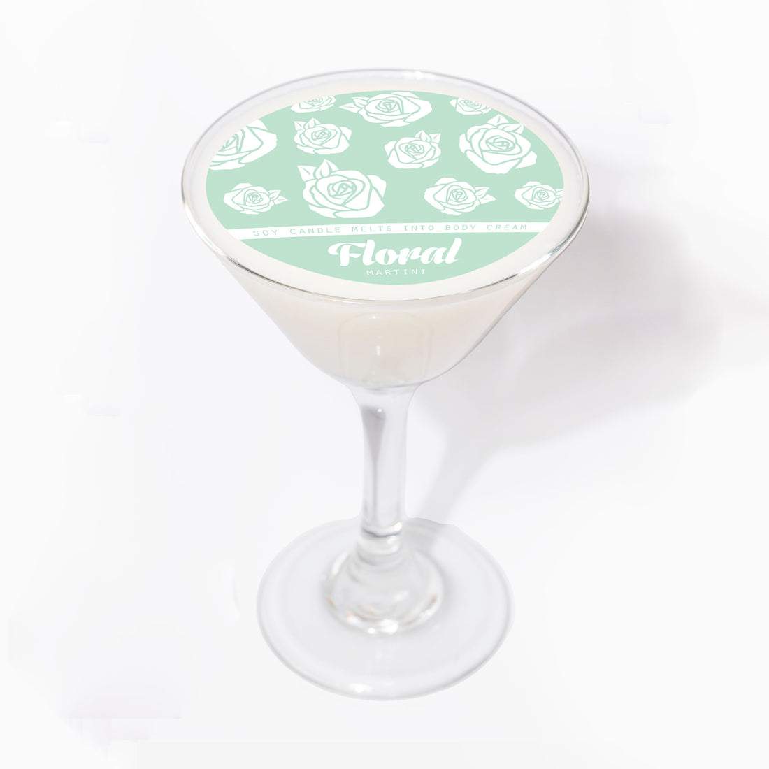 Floral Martini Soy Massage Candle