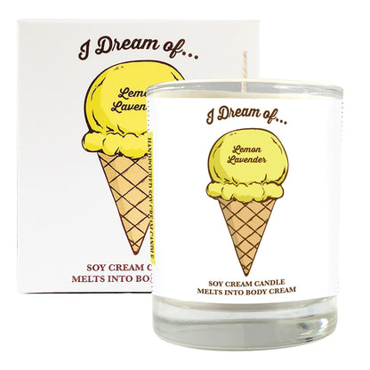 Lemon Lavender Ice Cream Soy Massage Candle