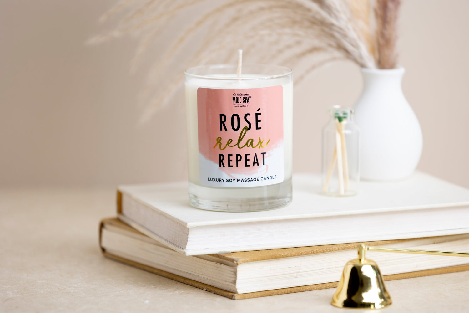 Rosé. Relax. Repeat. Luxury Soy Massage Candle