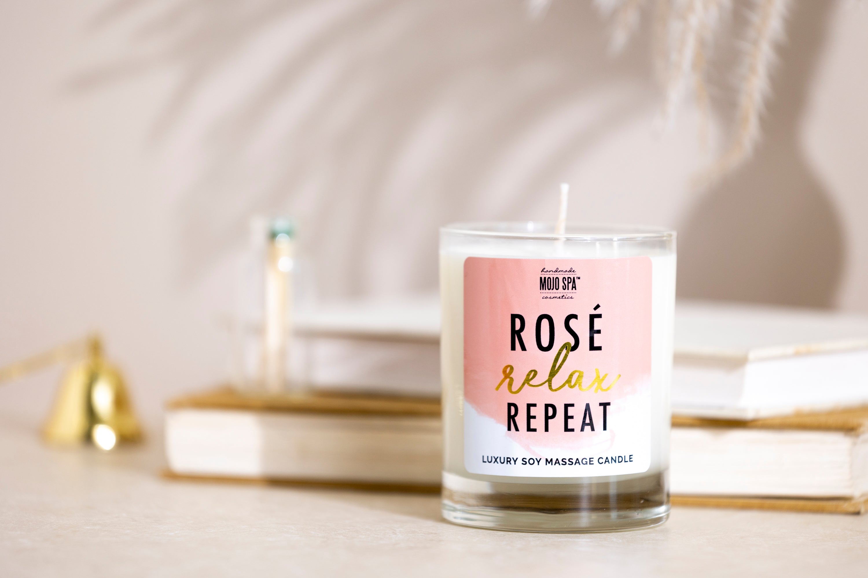 Rosé. Relax. Repeat. Luxury Soy Massage Candle