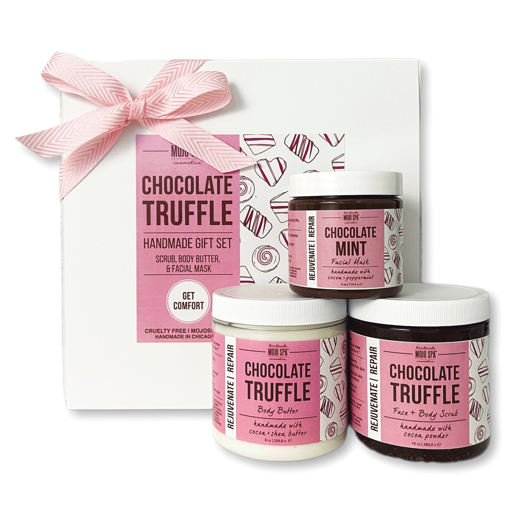 Chocolate Truffle Scrub, Body Butter &amp; Facial Mask Gift Set