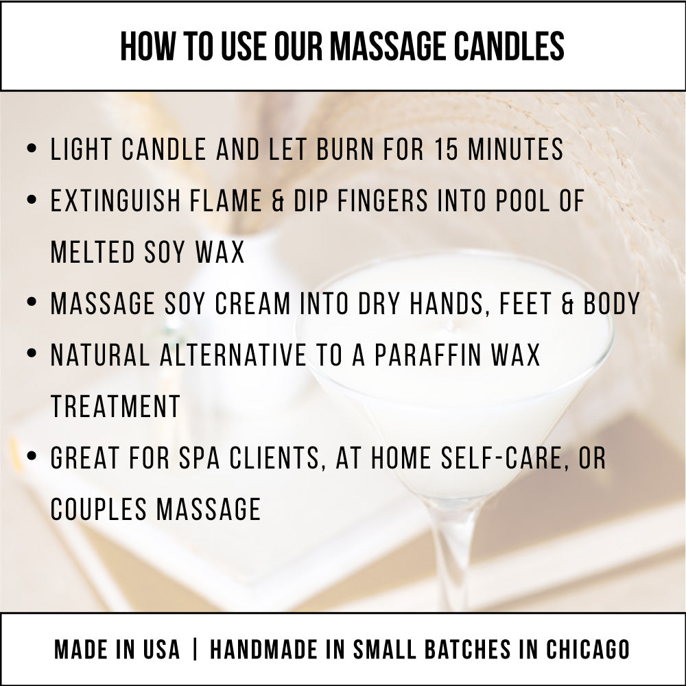 Whimsy Martini Soy Massage Candle
